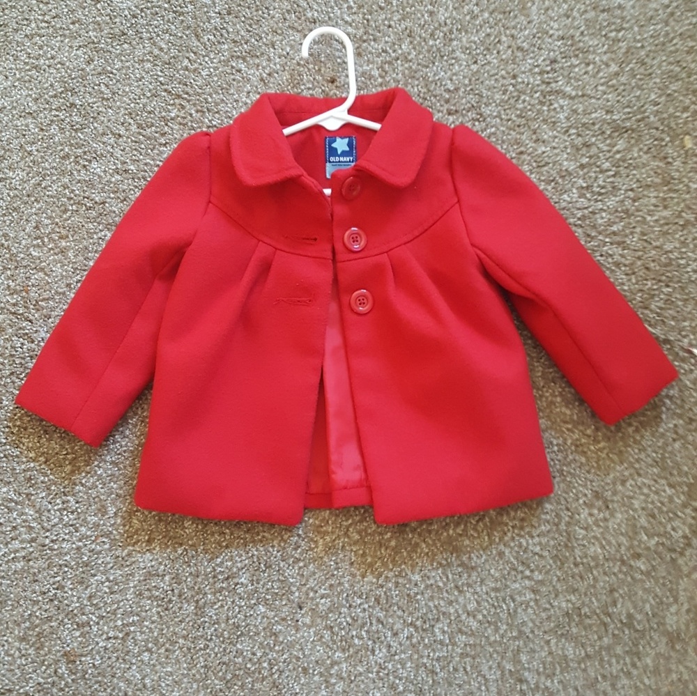 Cute red peacoat for kids